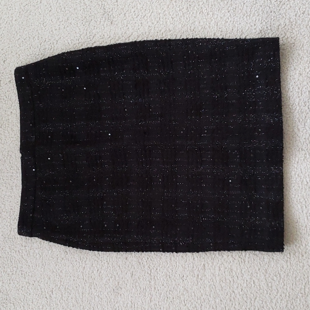 Ann Taylor sequined skirt, black Sz 10 nwt